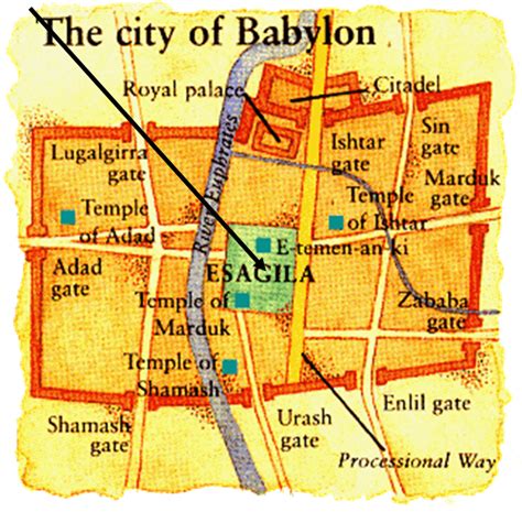 ancient city of babylon map.